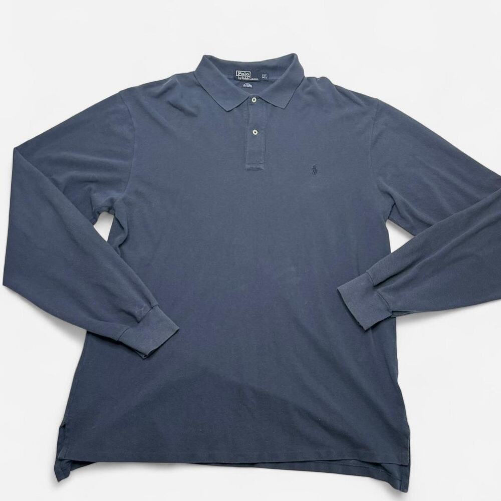 Polo Ralph Lauren Navy Long Sleeve Polo Shirt XLT Tall Classic